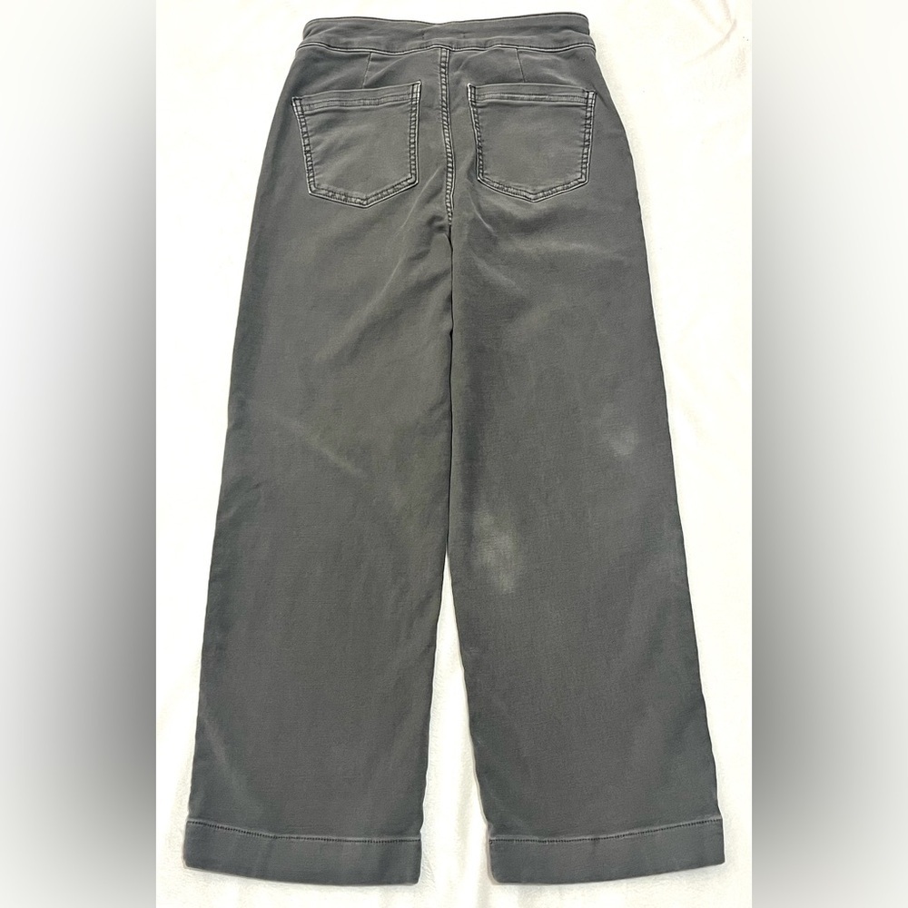 Maurices Women’s Gray Wide Leg Cotton Blend Bottoms with Pockets Casual Pants - Picture 2 of 16